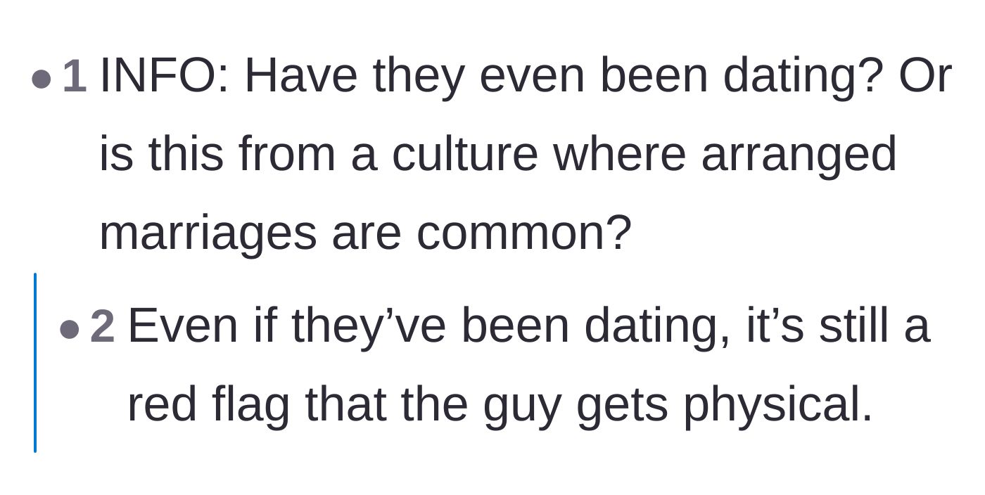 Comment thread 3 - A discussion about Tunisian courtship, parental involvement, and the terrifying dangers of grooming