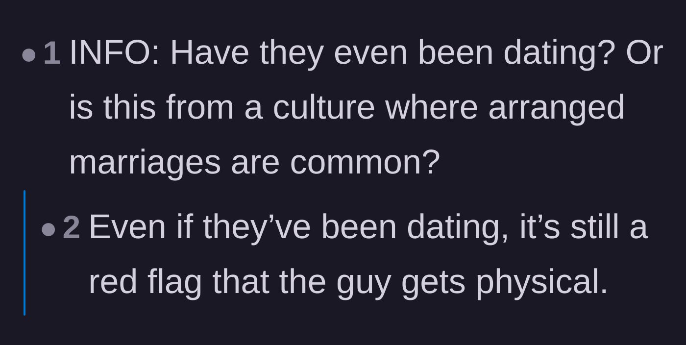 Comment thread 3 - A discussion about Tunisian courtship, parental involvement, and the terrifying dangers of grooming