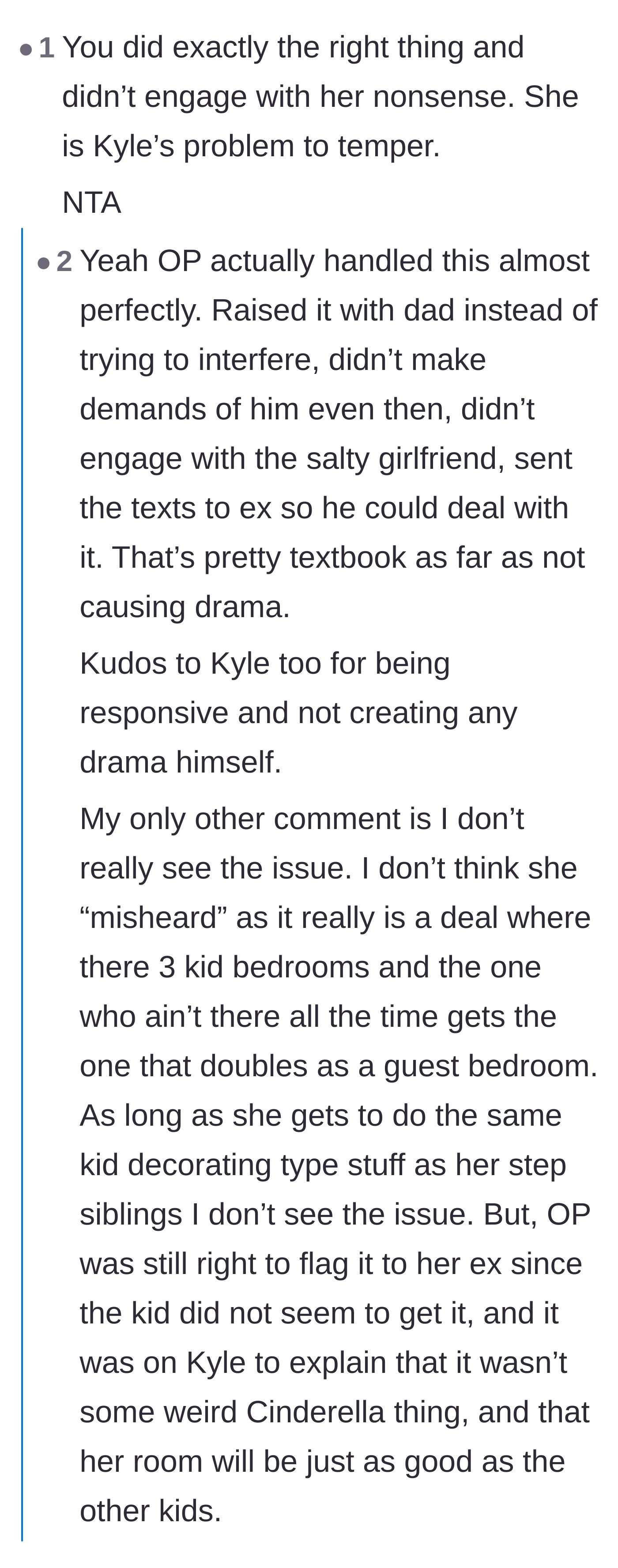 Comment thread 1 - Advice on the crucial difference between a guest room and a dual-purpose child's bedroom