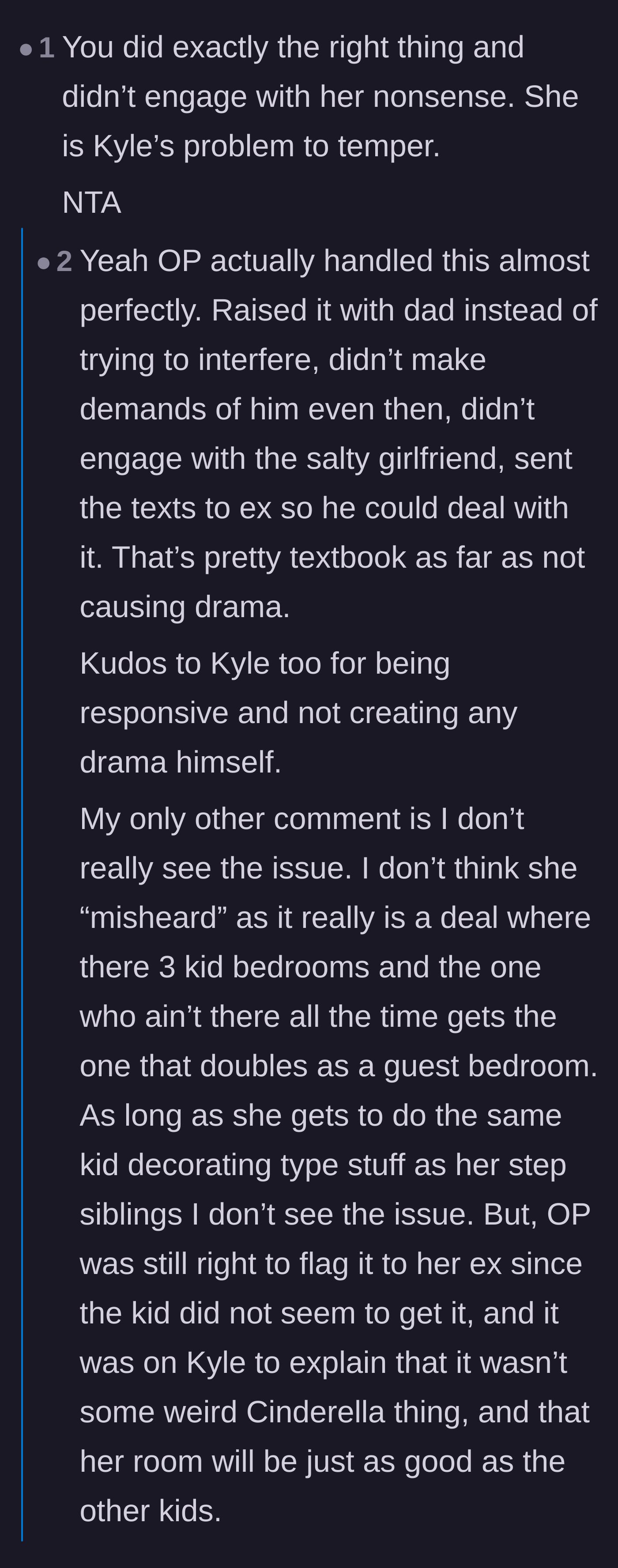 Comment thread 1 - Advice on the crucial difference between a guest room and a dual-purpose child's bedroom