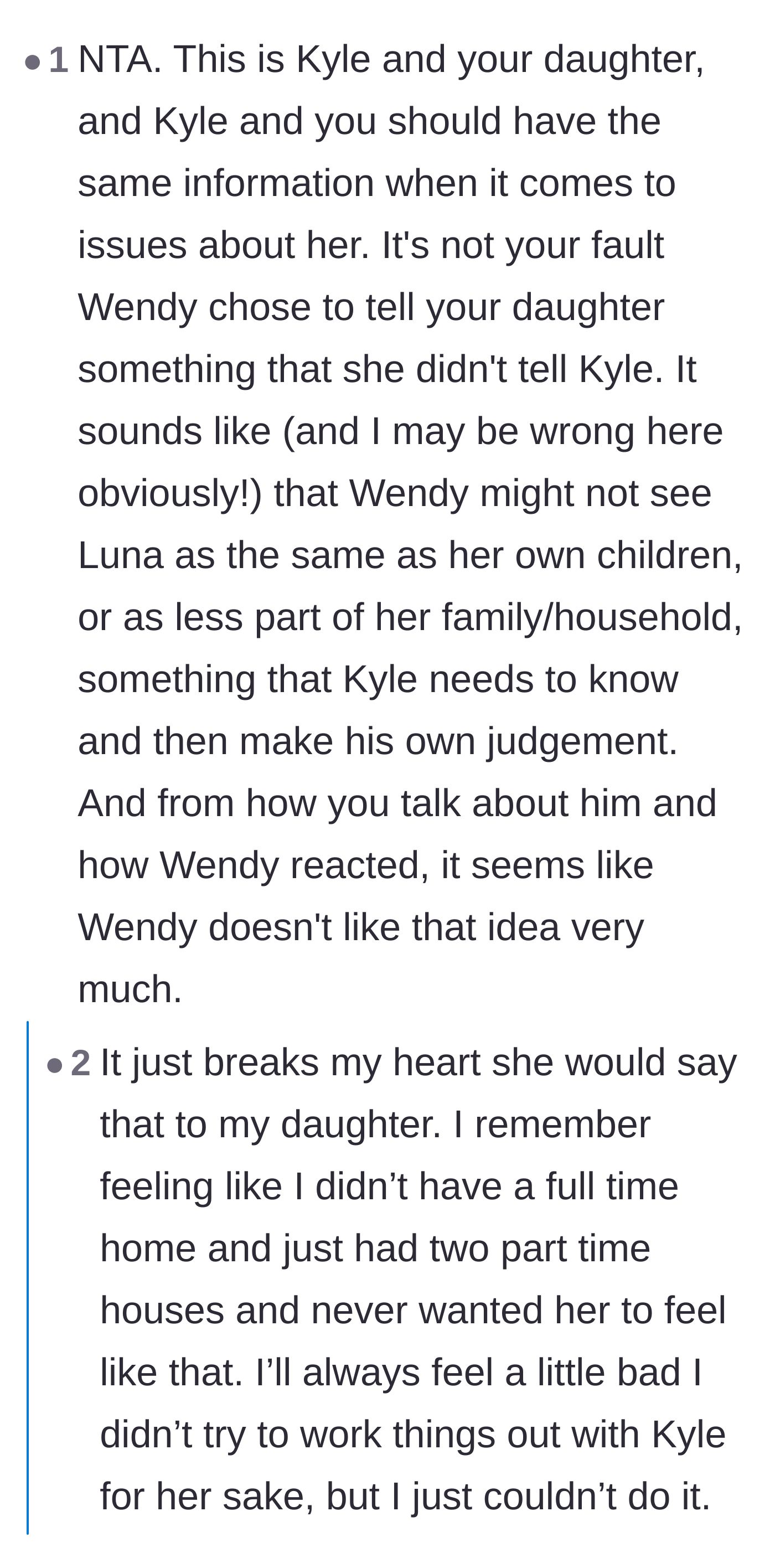 Comment thread 4 - Deep discussion about how the mom modeled healthy boundaries by leaving a toxic marriage instead of staying for the kids
