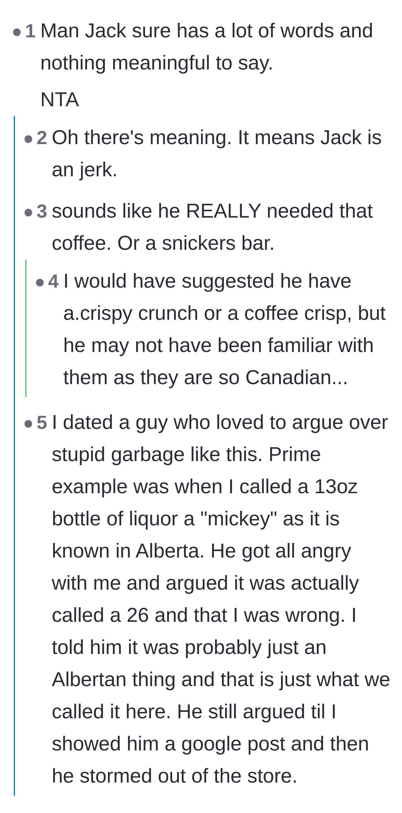 Comment thread 1 - Readers sharing stories of other exhausting people who argue over regional slang just to feel intellectually superior.