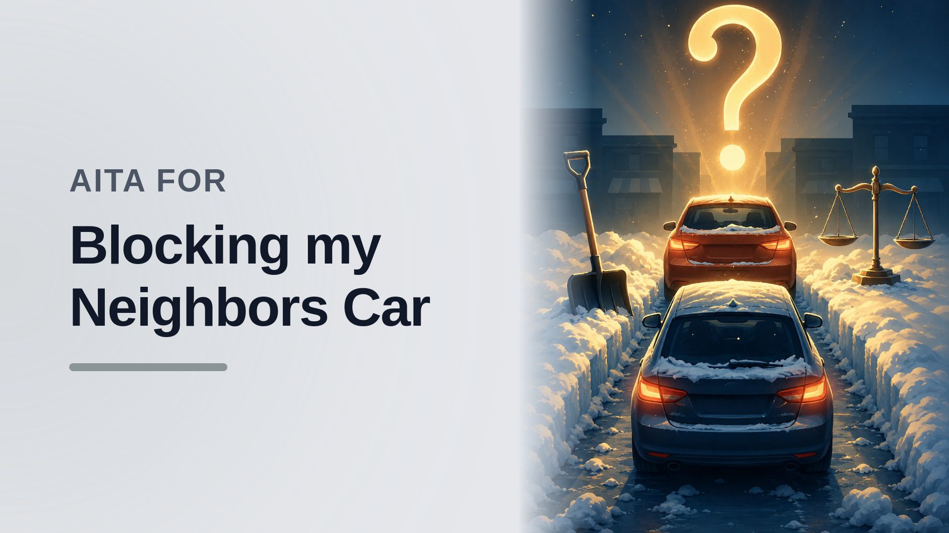 The Reluctant Shoveler Who Boxed In A Parking Spot Thief