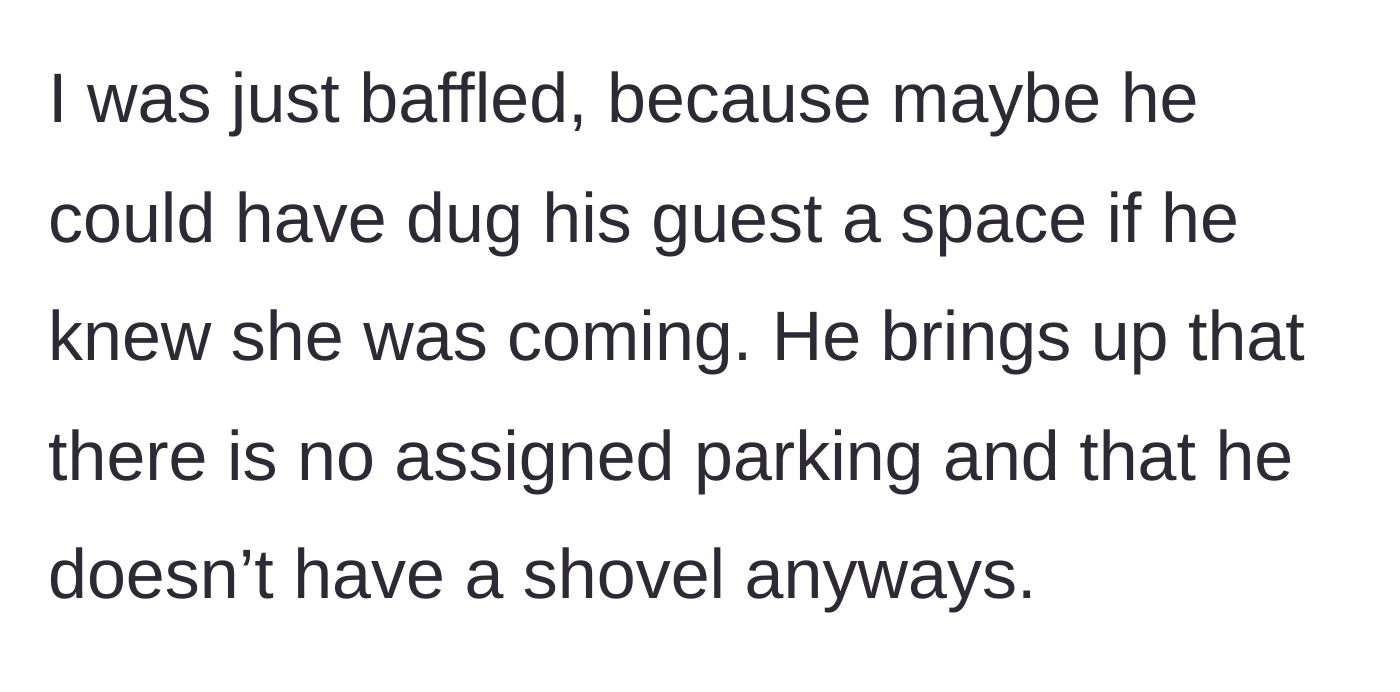 Story part 8 - An intense exchange of words between neighbors in the freezing cold.