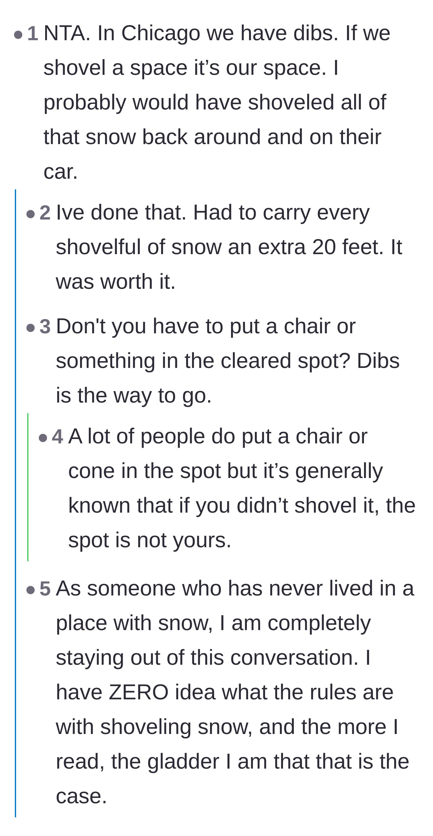 Comment thread 3 - Midwesterners sharing strict rules of territory and suggesting revenge tactics like re-burying the car.