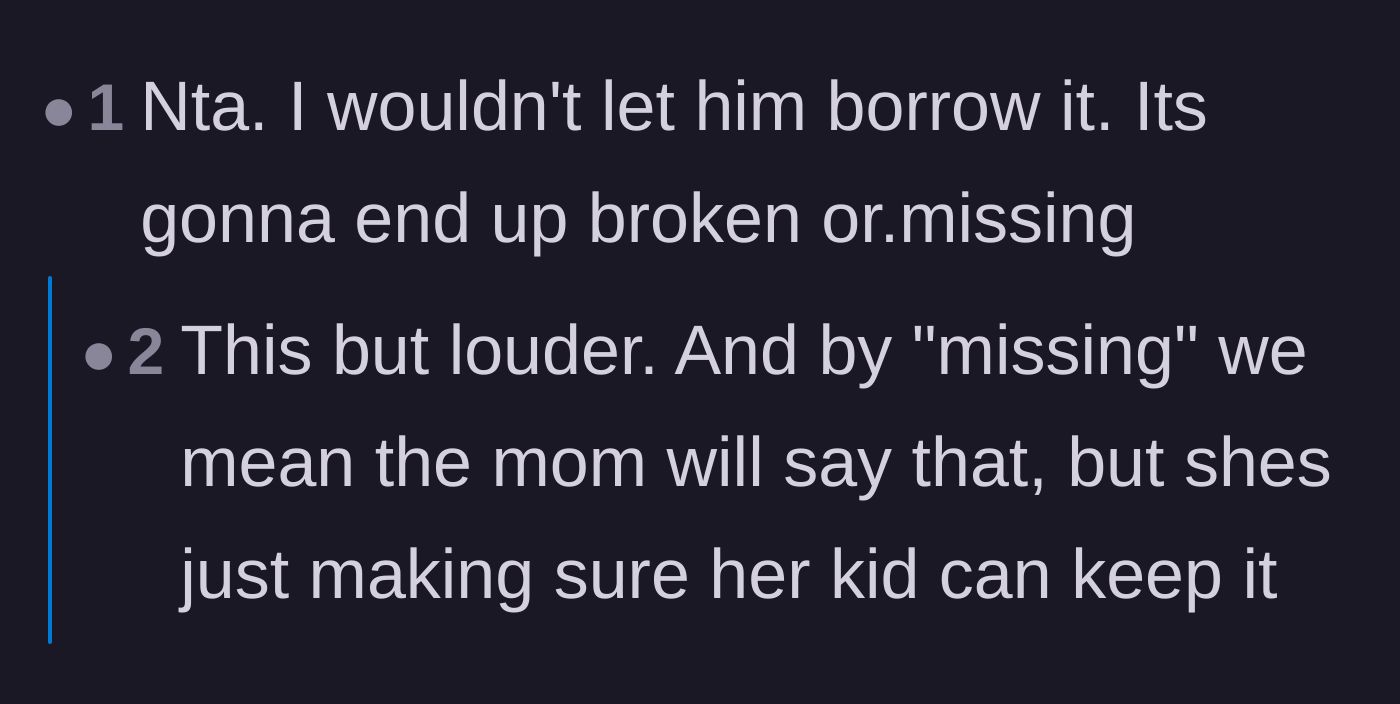 Comment thread 4 - Warnings about how lending the console would inevitably result in it permanently disappearing.