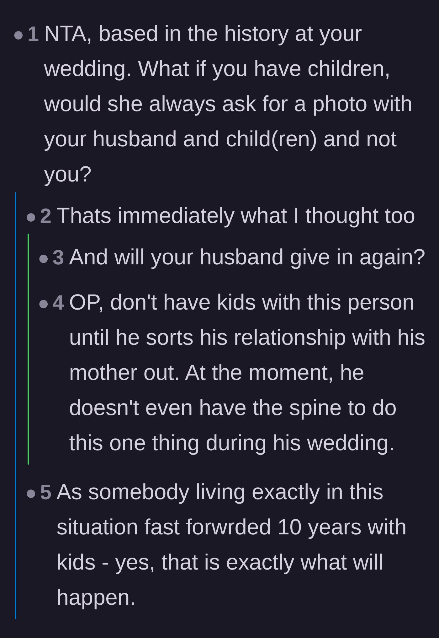 Comment thread 5 - A heartbreaking thread where other users share their own stories of being excluded from photos with their children by toxic in-laws.