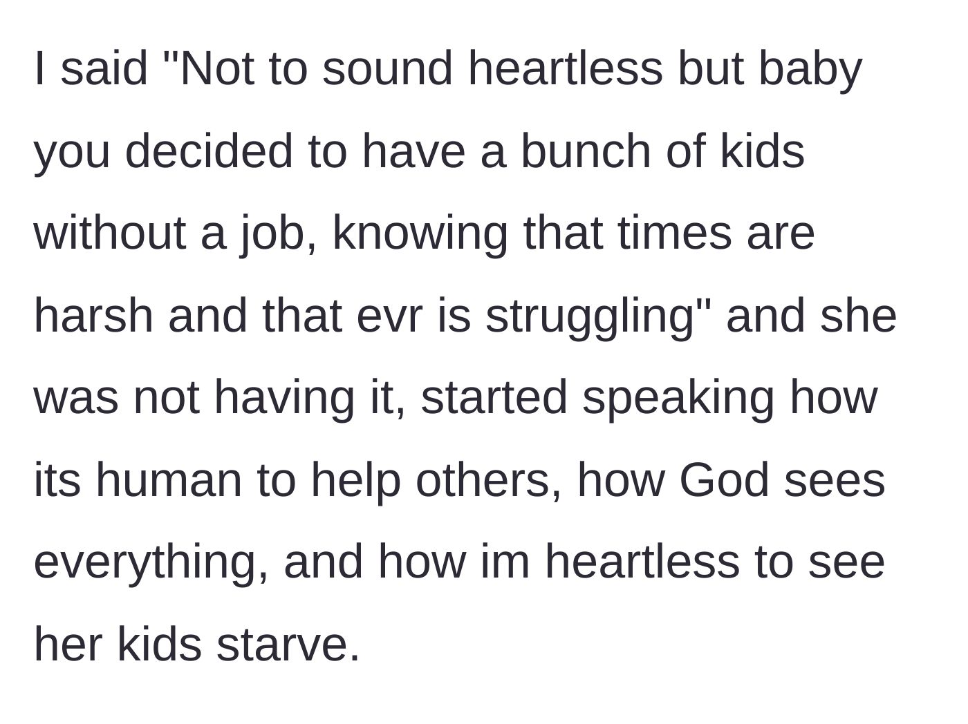 Story part 5 - The author points out the irresponsible life choices, and the friend escalates to religious guilt-tripping.