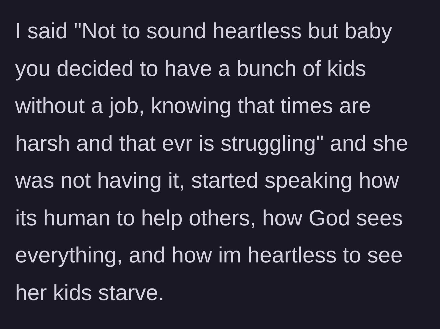 Story part 5 - The author points out the irresponsible life choices, and the friend escalates to religious guilt-tripping.