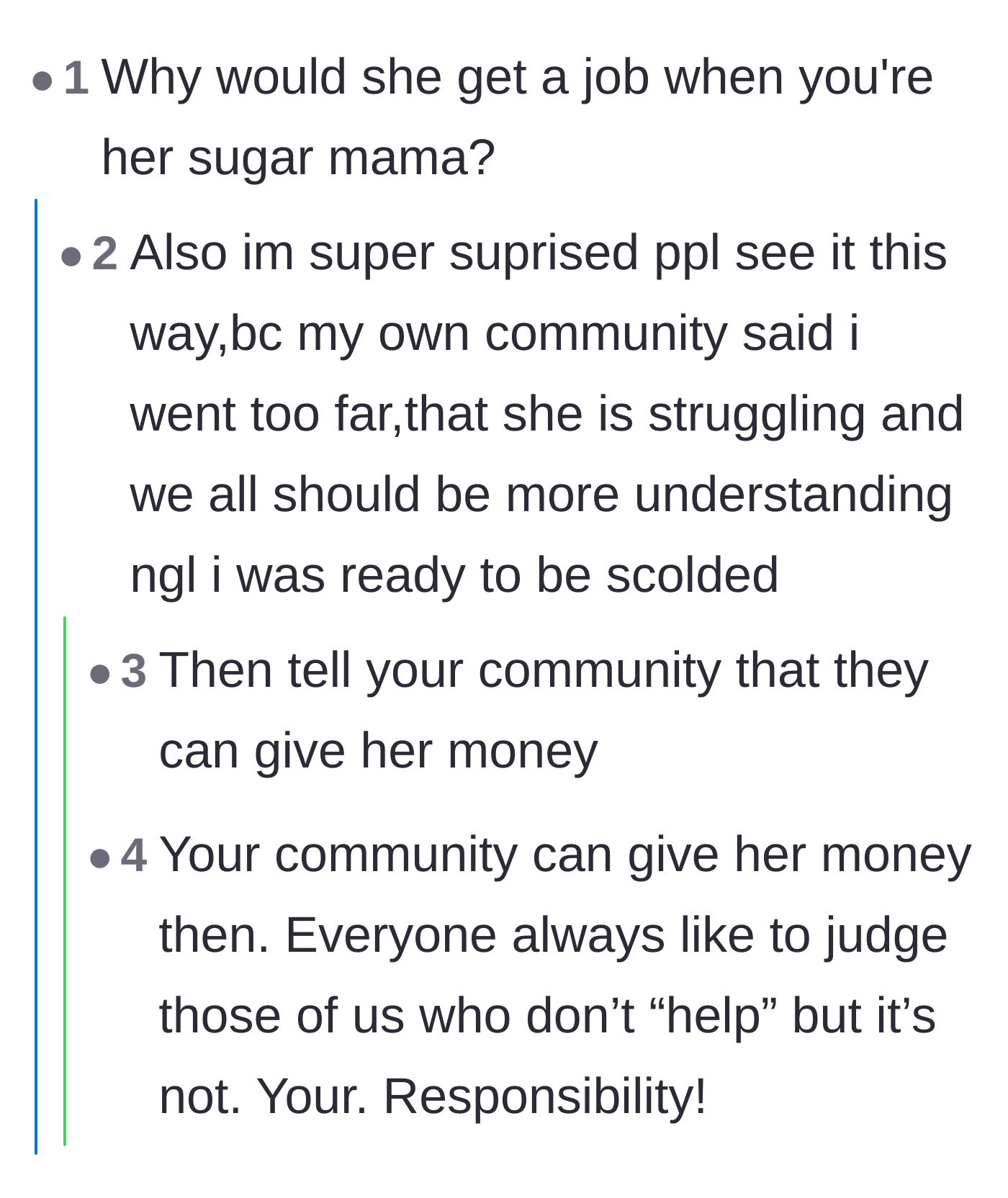 Comment thread 5 - Addressing the community backlash and telling the critics to open their own wallets