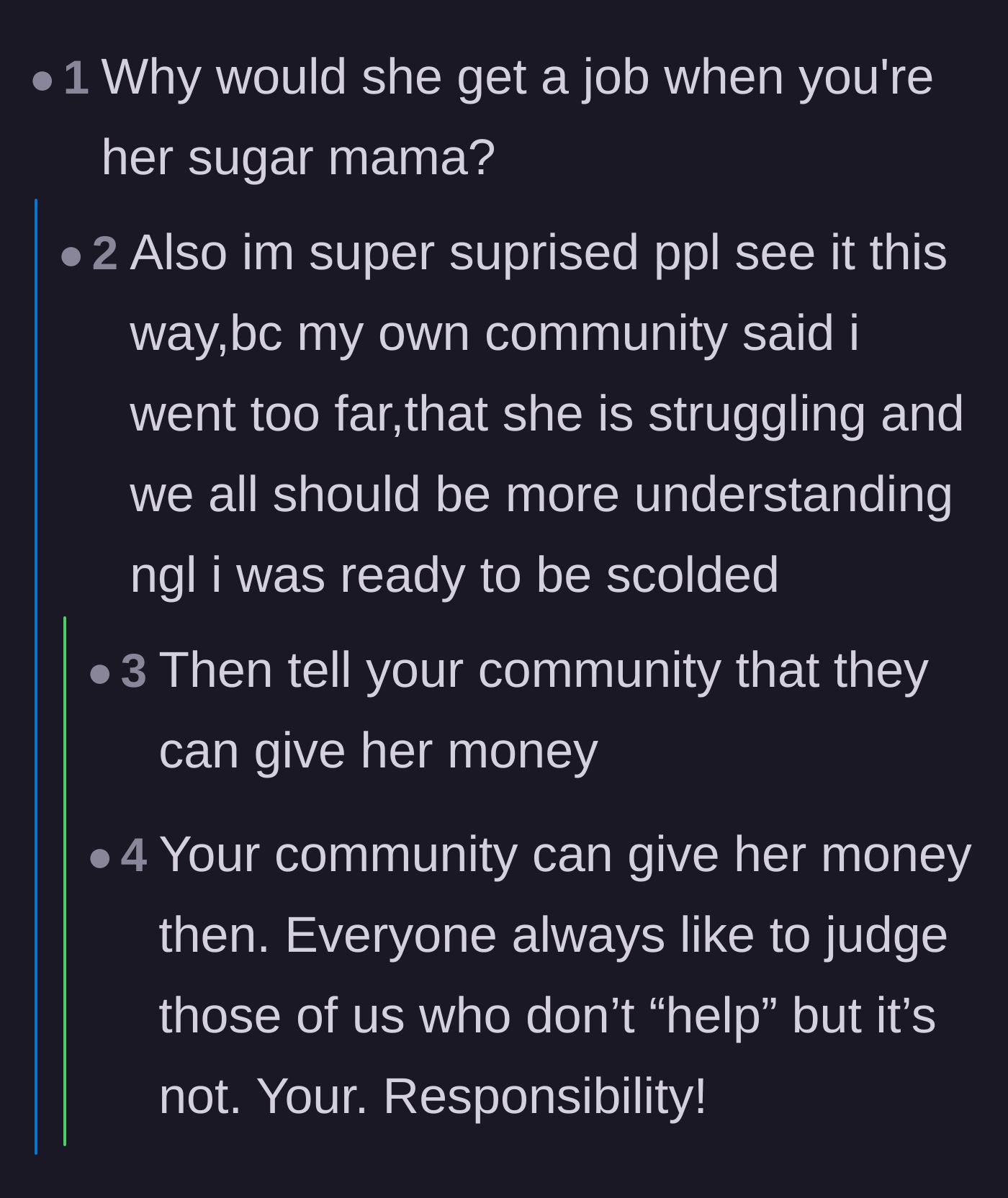 Comment thread 5 - Addressing the community backlash and telling the critics to open their own wallets