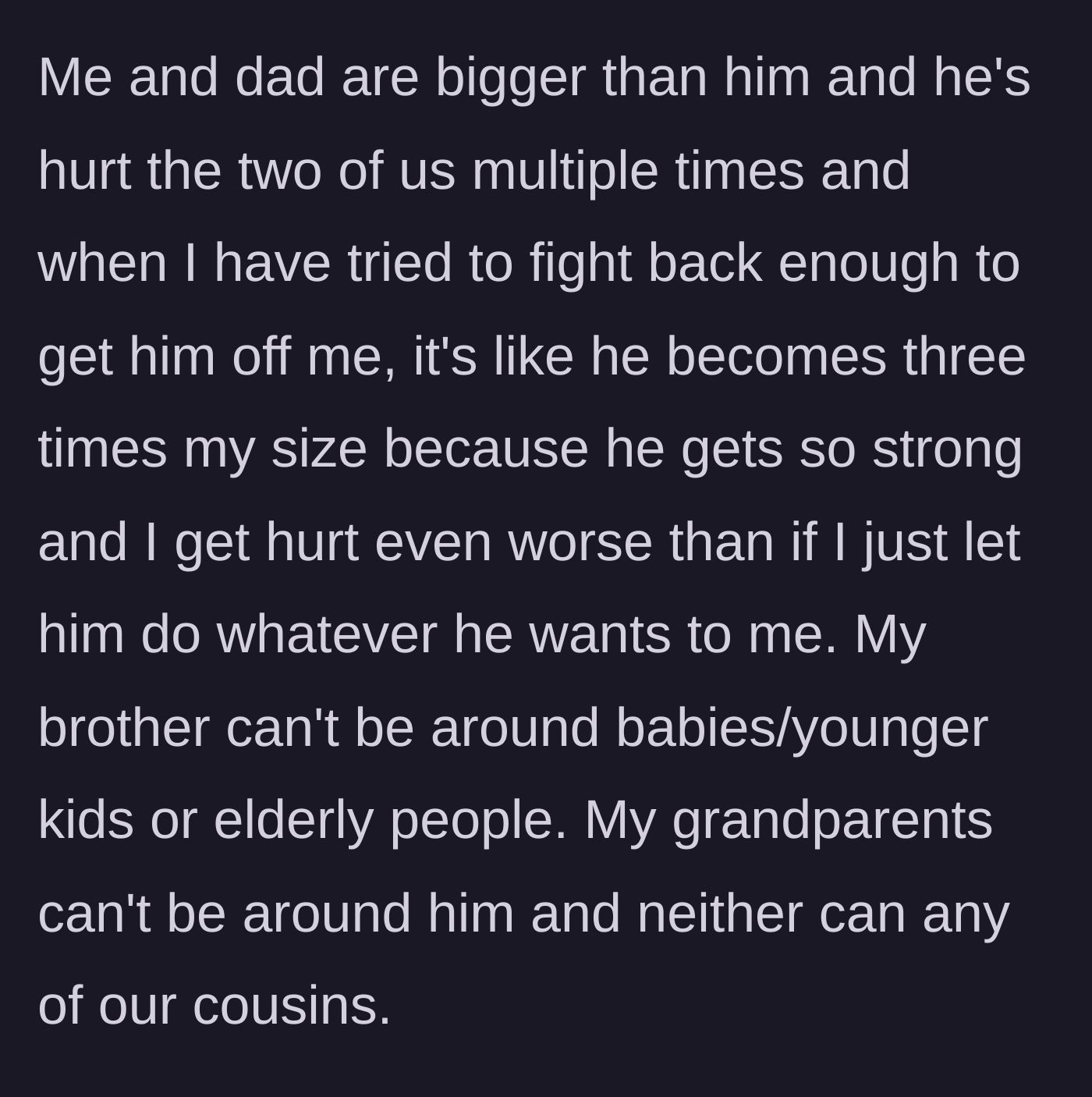 Story part 3 - Two teenage boys struggling, with the younger one appearing unnaturally aggressive.