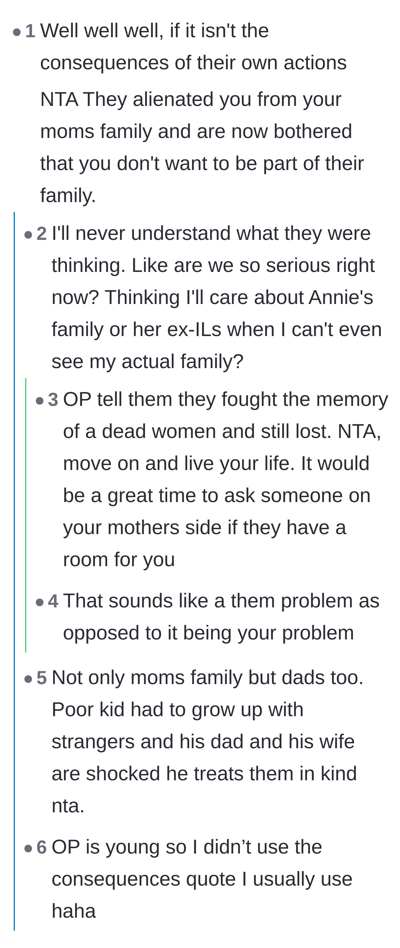 Comment thread 1 - Readers discuss the inevitable consequences of the parents' actions and the father's failure to protect his son.