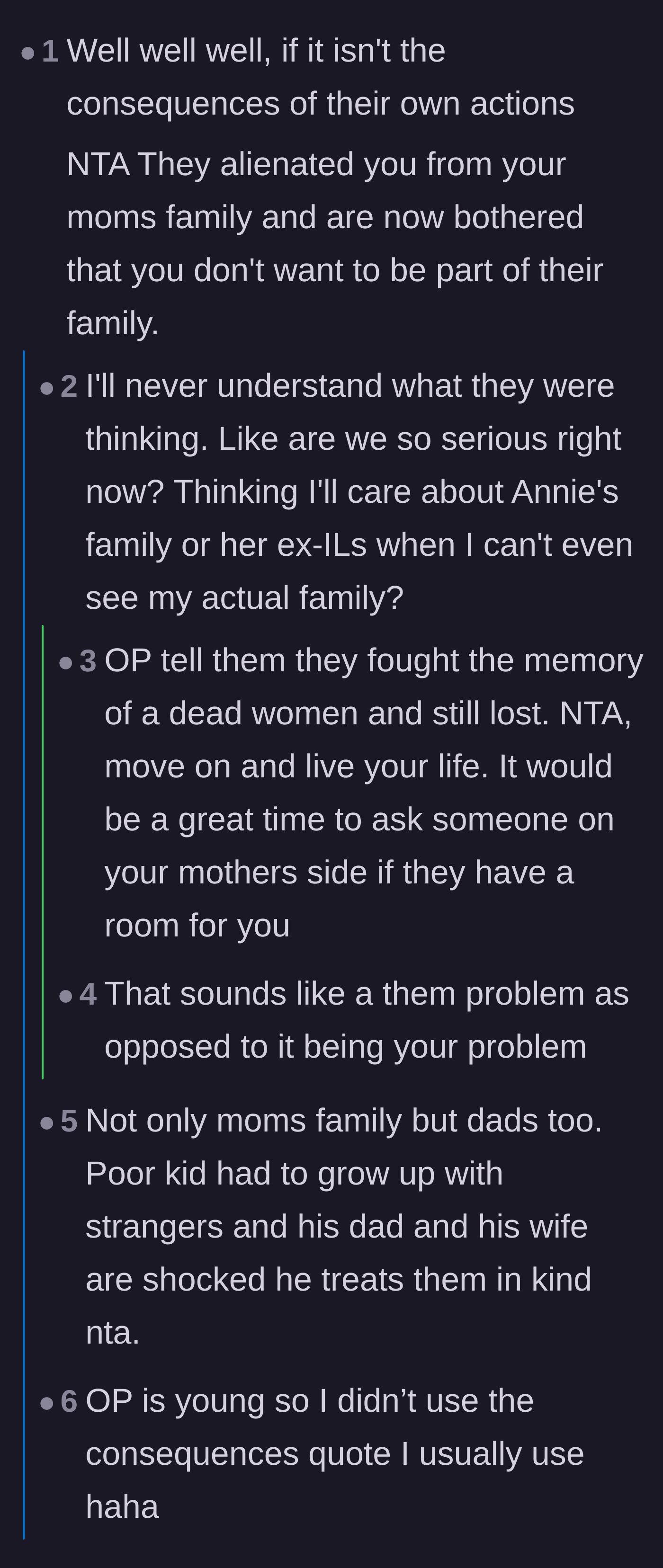 Comment thread 1 - Readers discuss the inevitable consequences of the parents' actions and the father's failure to protect his son.