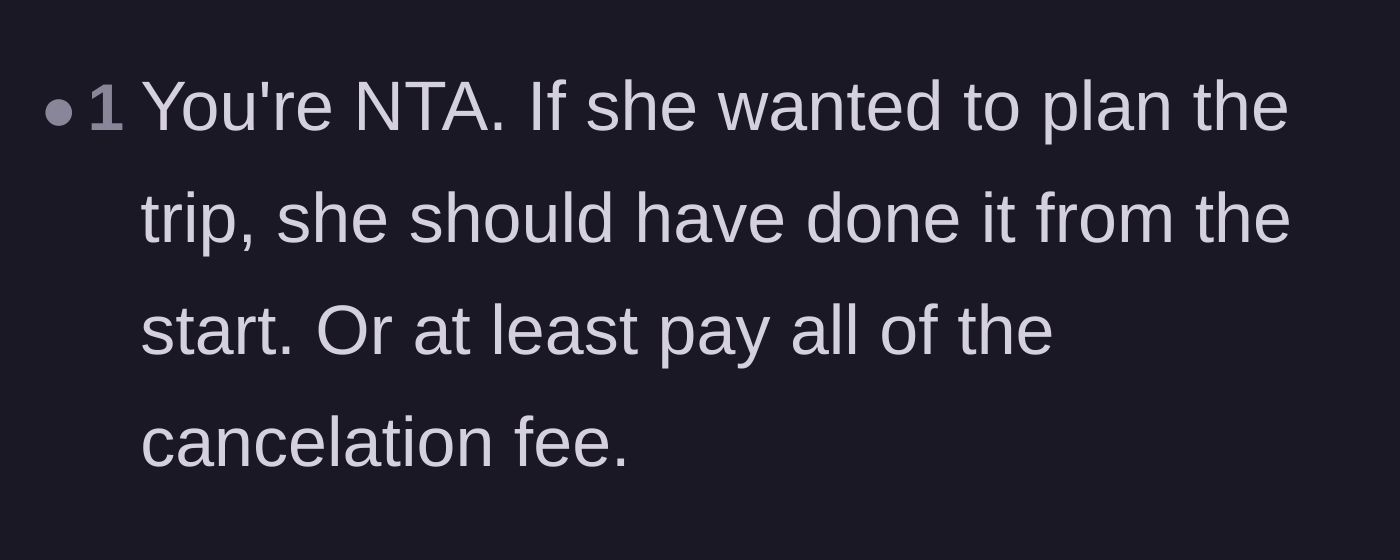 Comment thread 6 - Final verdict agreeing that the friend should have either stepped up originally or paid the full penalty.