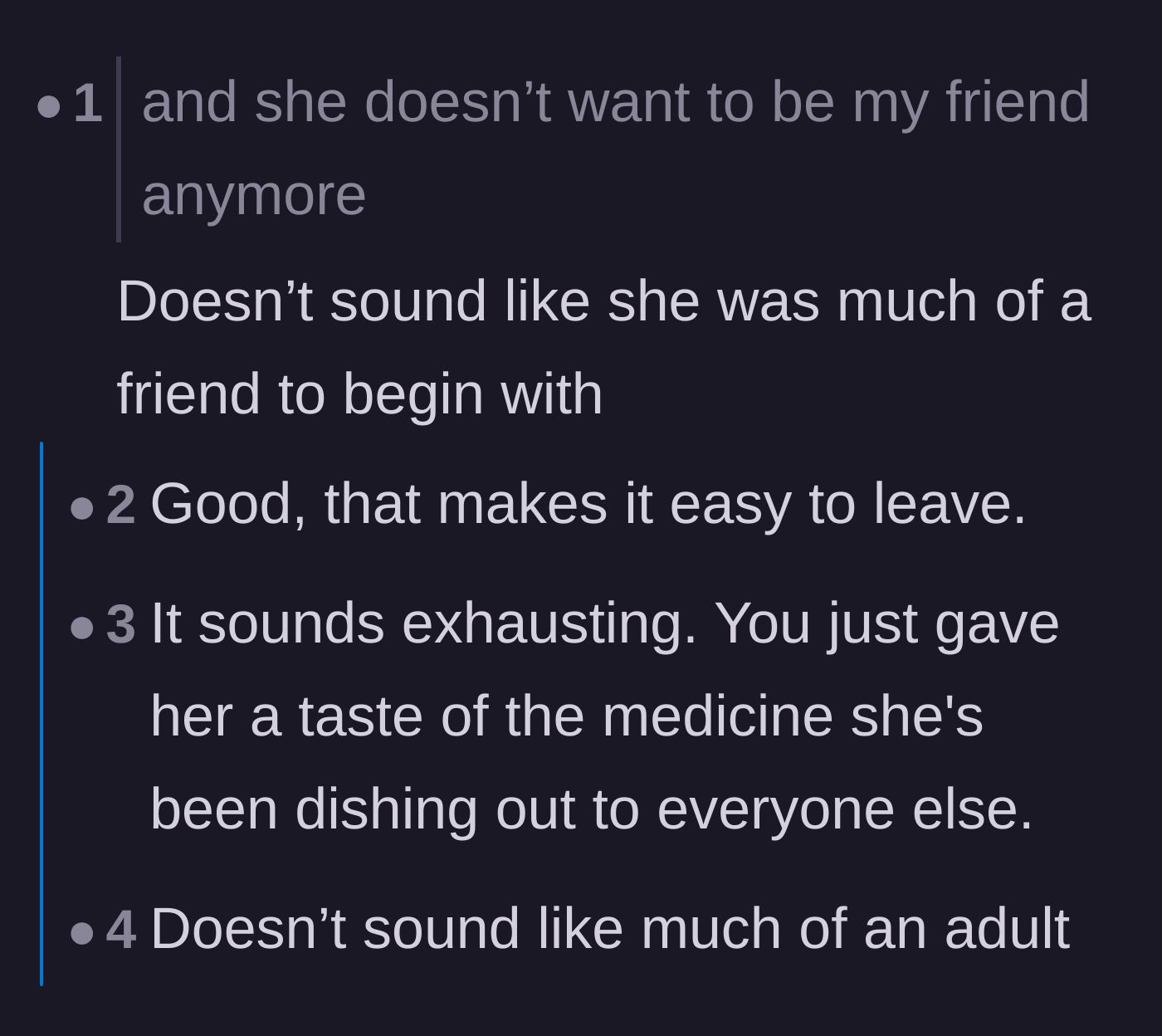Comment thread 1 - Commenters agreeing that the friendship ending is actually a huge blessing in disguise.