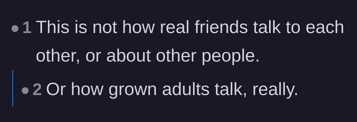 Comment thread 5 - Short replies calling out the childish and toxic nature of the entire friendship dynamic.