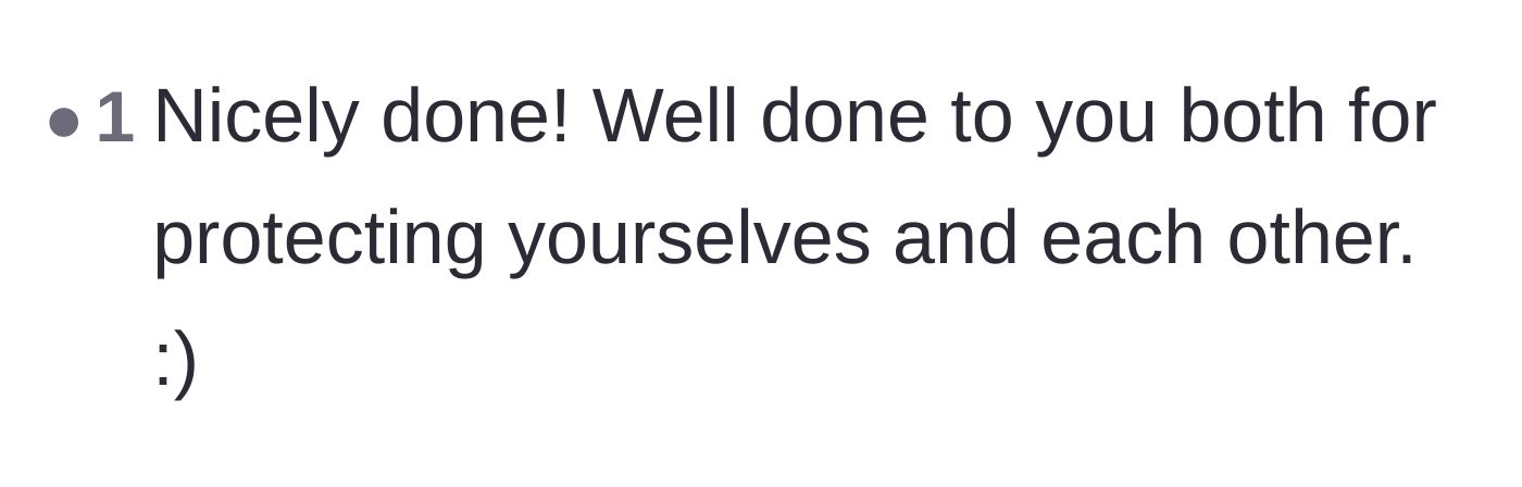 Comment thread 3 - Praise for the siblings protecting their bond and themselves.