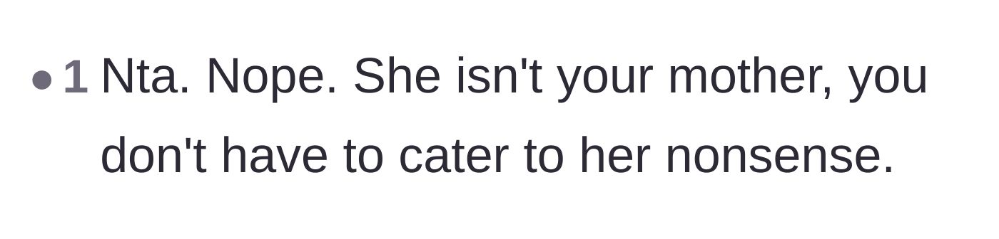 Comment thread 1 - Readers pointing out the obvious truth that the sister is not the aunt's mother.