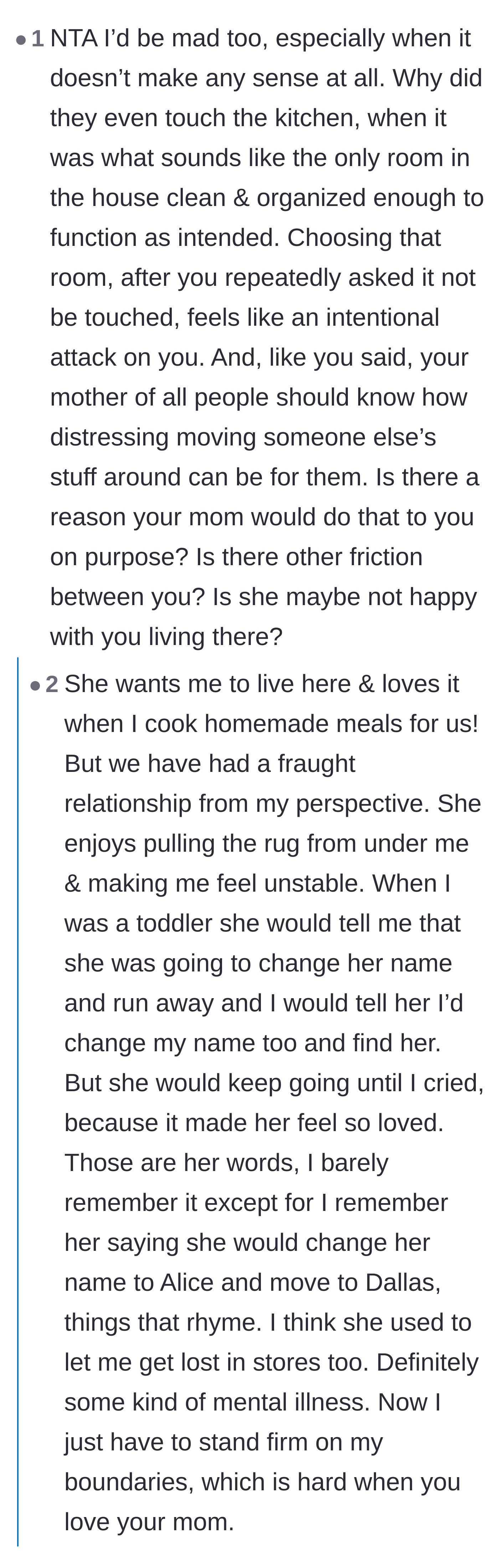 Comment thread 3 - The original poster shares childhood memories of emotional manipulation