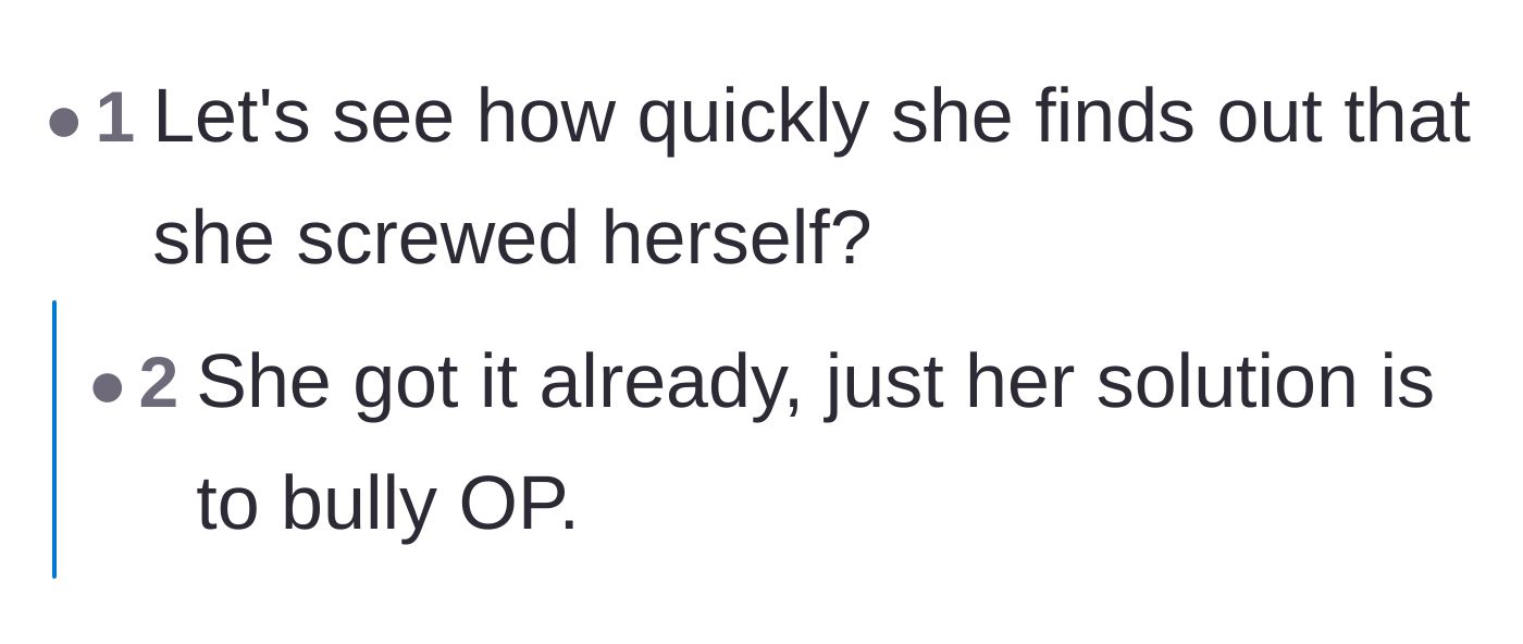 Comment thread 3 - Pointing out that the passenger ruined her own free ride arrangement and resorted to bullying
