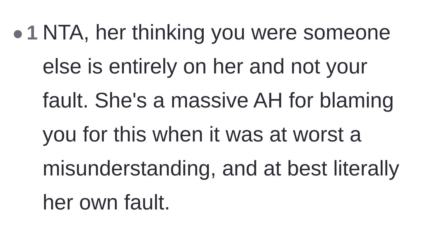 Comment thread 3 - A reader points out that the coworker's incorrect assumption is entirely her own fault.