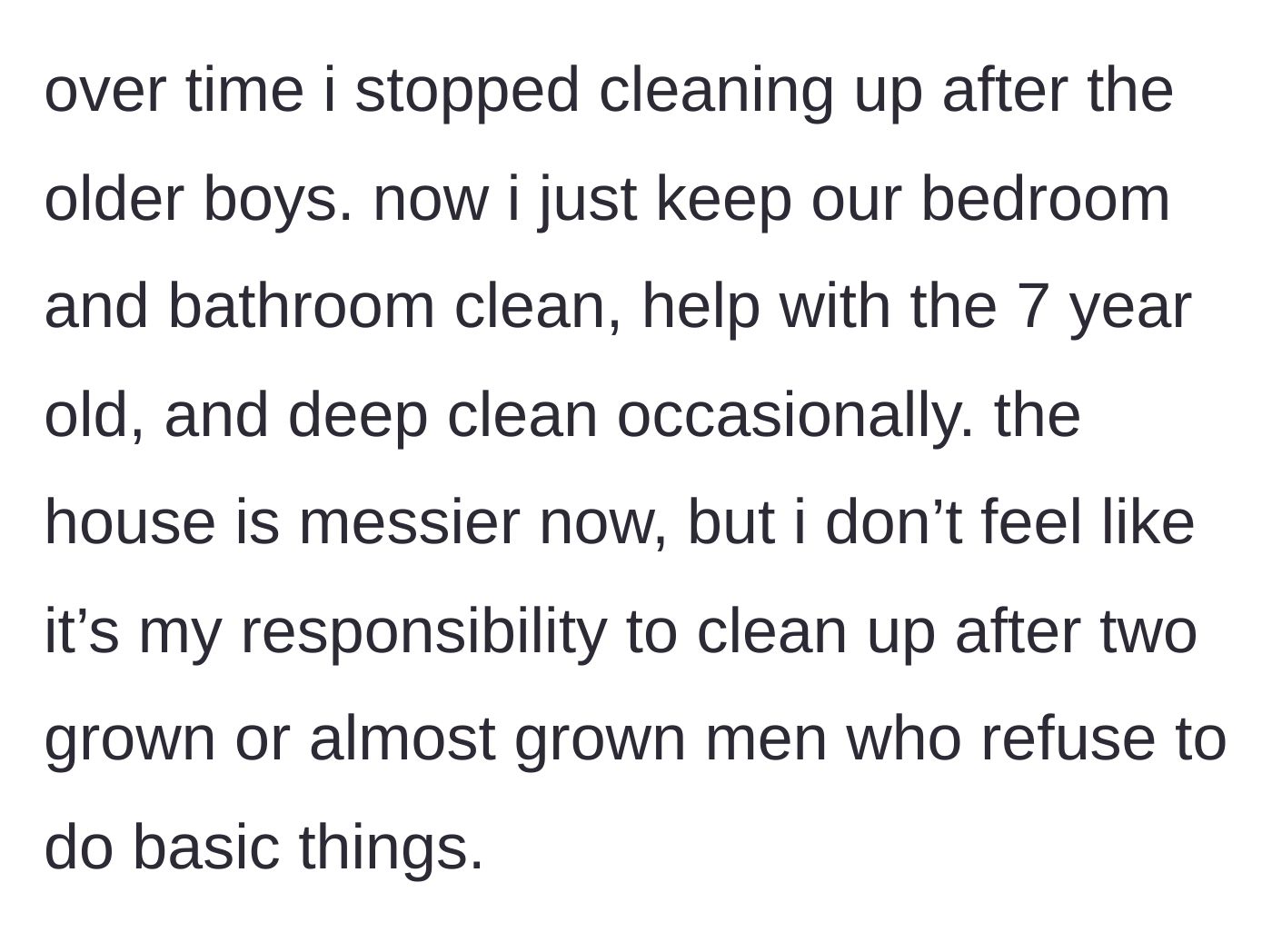 Story part 6 - The girlfriend strikes and only cleans up after herself