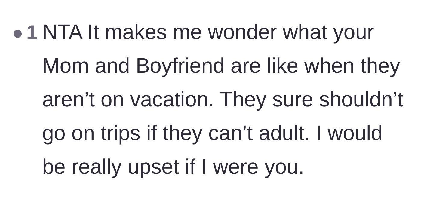 Comment thread 6 - Speculation on how chaotic the mother and boyfriend must be in their everyday lives.