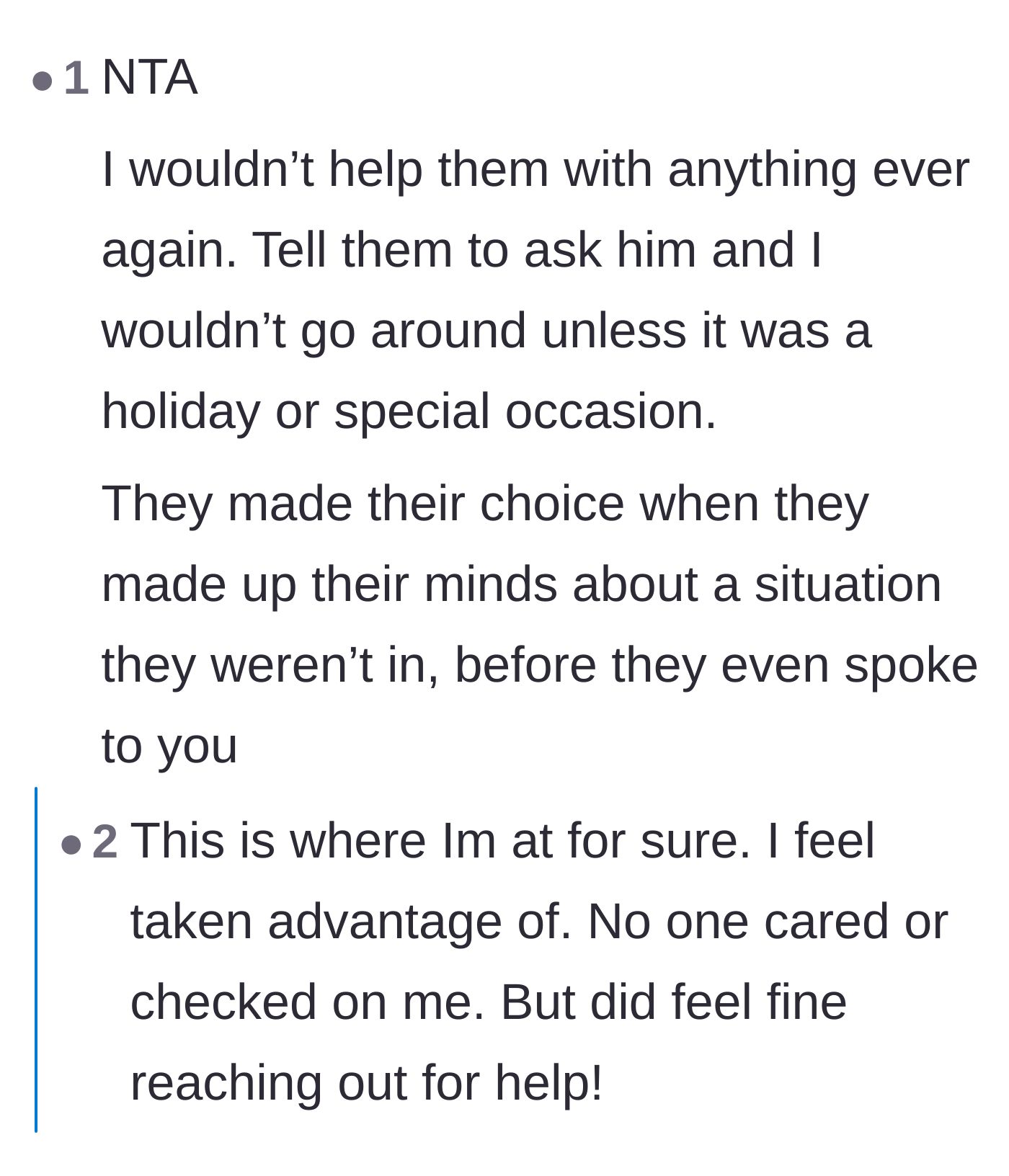 Comment thread 1 - Readers advising the main character to aggressively defer all future tech support requests to the boyfriend while mocking his age.