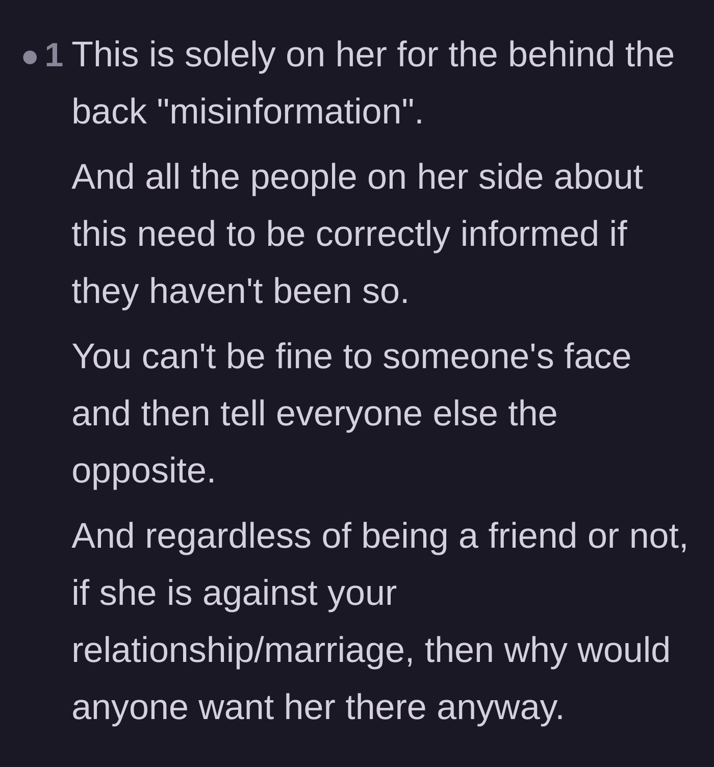 Comment thread 2 - Outrage over the coworker being two-faced and spreading misinformation behind the bride's back.
