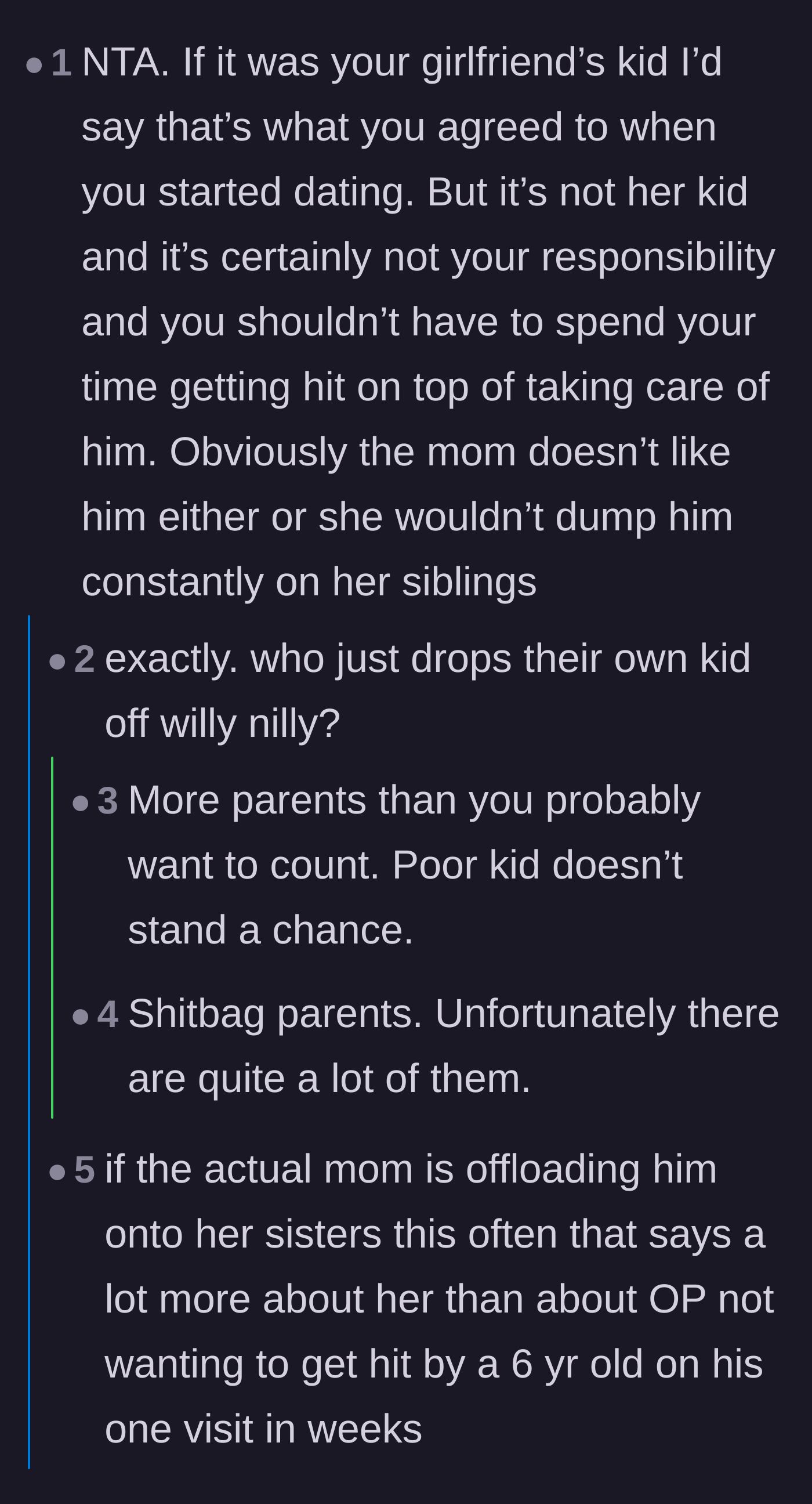 Comment thread 2 - A deep dive into the entitlement of parents who constantly dump their kids and demand a 'village' without parenting themselves.