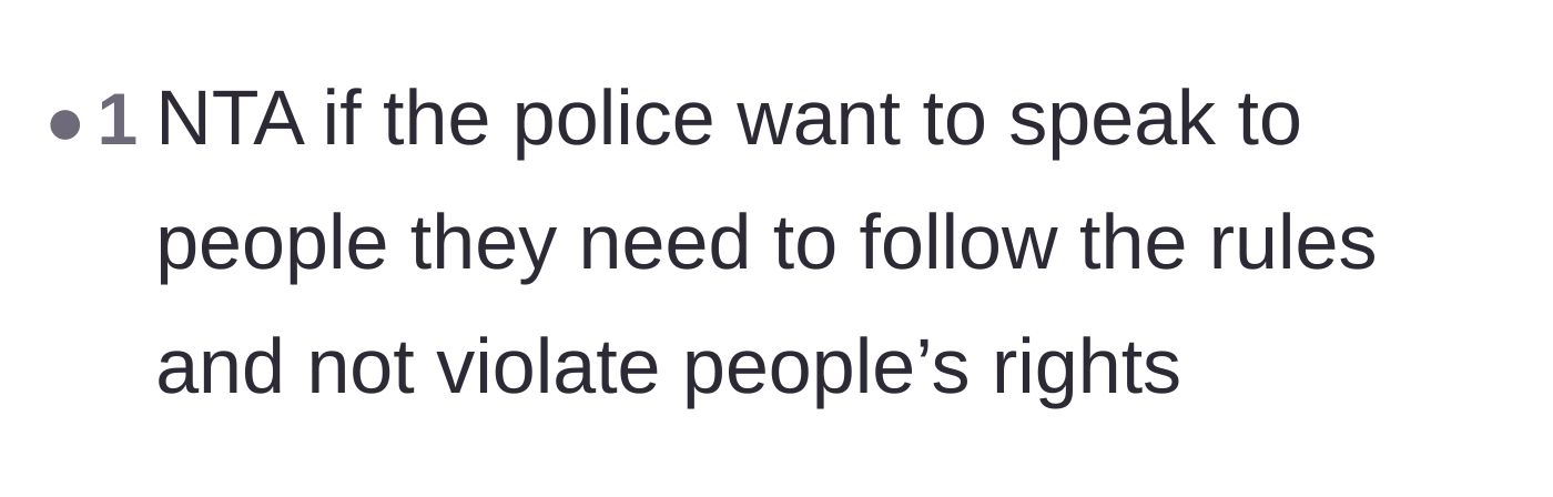 Comment thread 6 - A straightforward declaration that law enforcement must follow the rules just like everyone else.