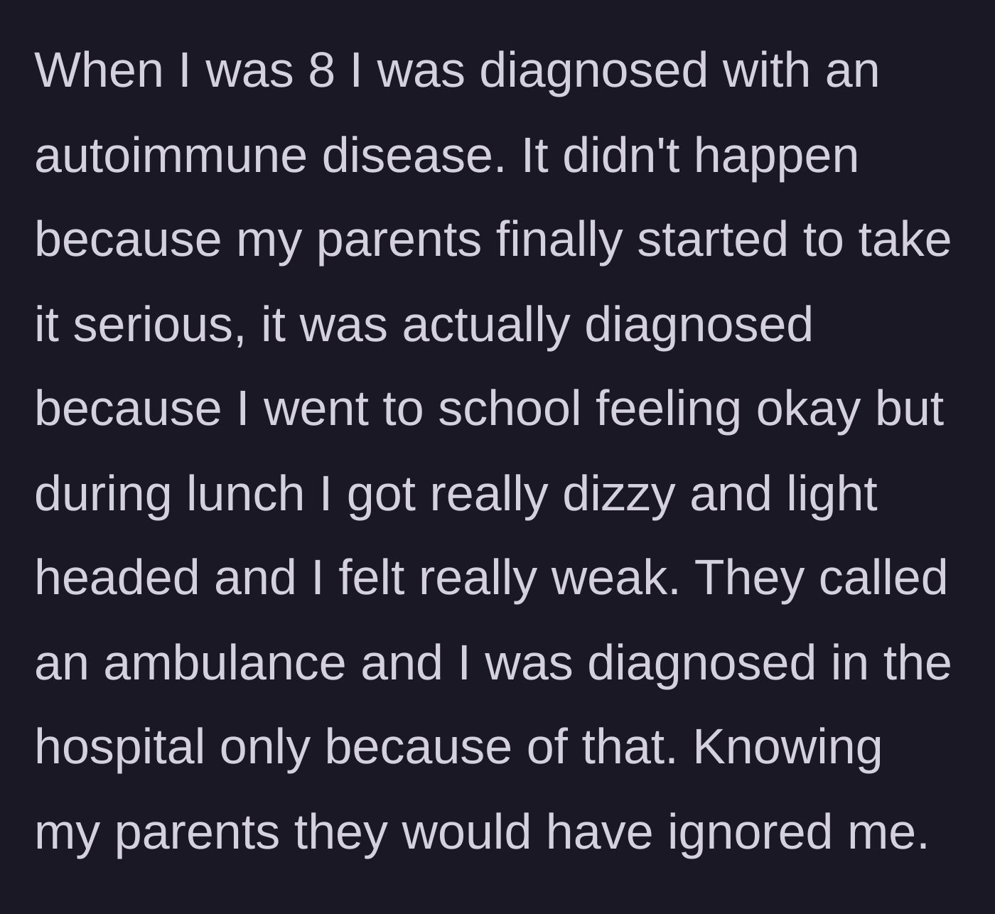 Story part 3 - An 8-year-old collapsing at school, requiring an ambulance, leading to an autoimmune diagnosis.