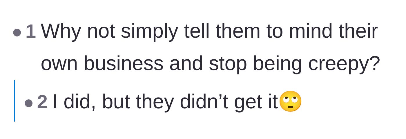 Comment thread 6 - Advice on enforcing strict consequences when polite requests to stop the body-shaming are ignored by the family.