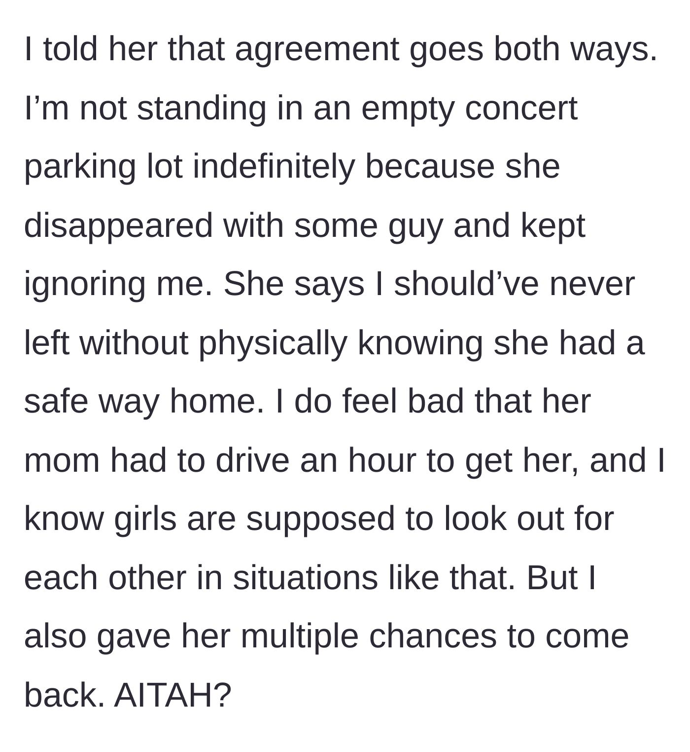 Story part 5 - The main character points out the friend's hypocrisy, questioning if she is the bad guy for finally leaving.