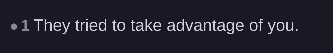 Comment thread 5 - A short, blunt observation identifying the family's actions as pure exploitation.