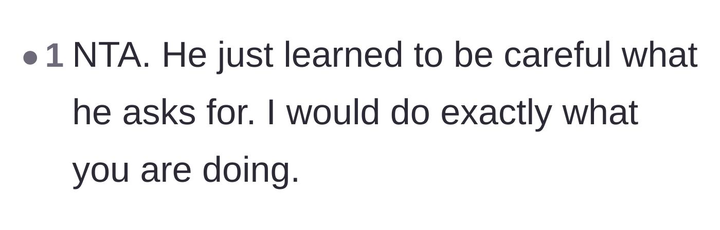 Comment thread 4 - Observations that the neighbor brought this situation entirely upon himself.