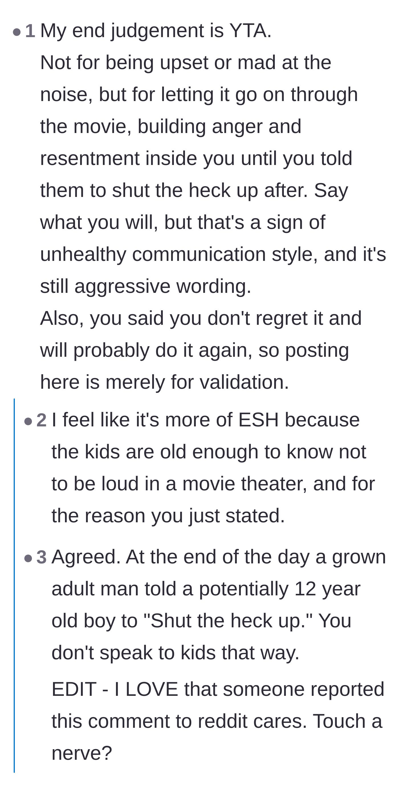 Comment thread 5 - Critics arguing that a grown man cursing at a young boy is inappropriate and shows poor communication skills.