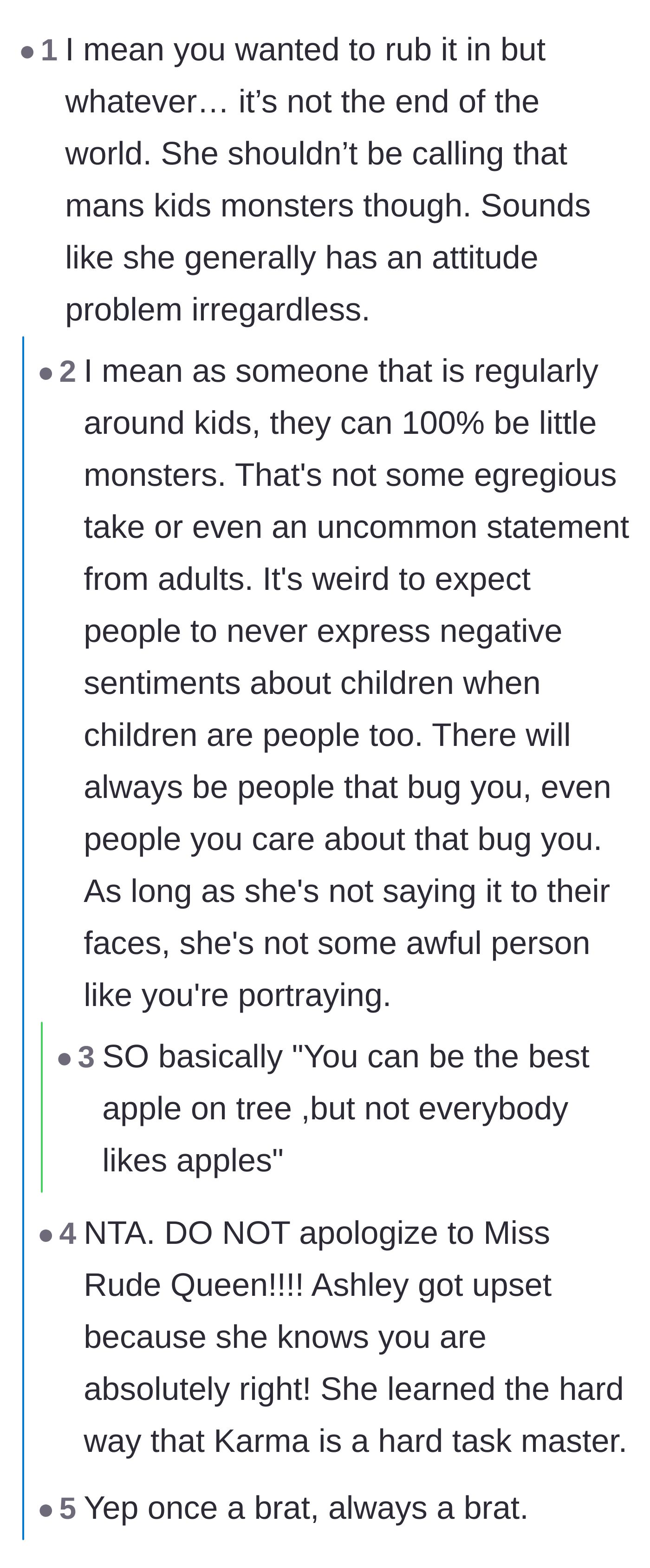 Comment thread 3 - A debate about whether it is acceptable for stressed adults to vent by calling difficult children 'monsters'