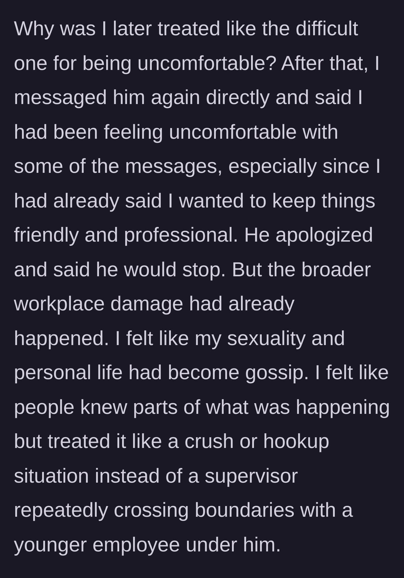 Story part 11 - Trying again to enforce boundaries, only to be painted as the villain.