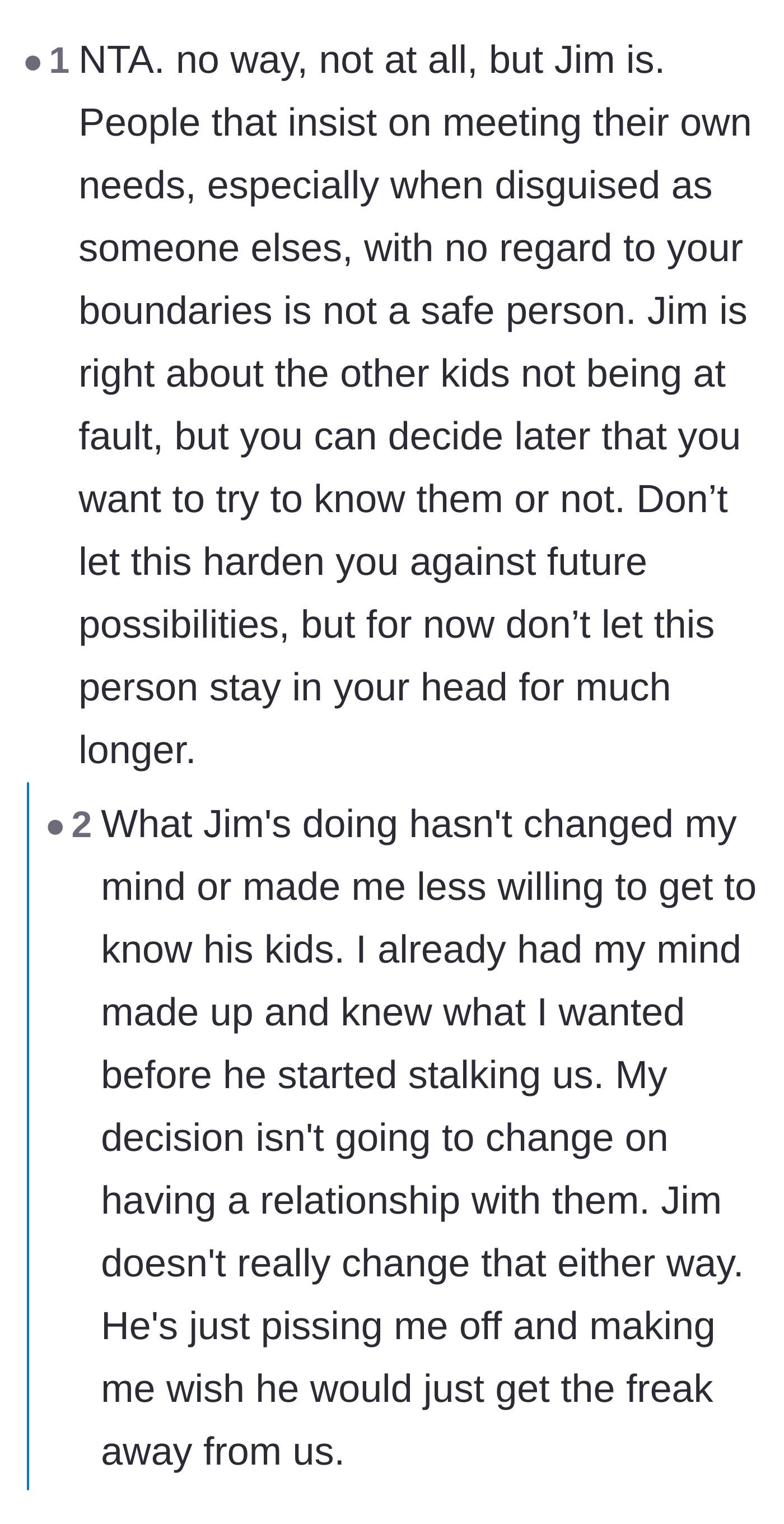 Comment thread 1 - Readers theorize the stepdad is harassing the teen to convince himself his wife won't abandon her new family too.