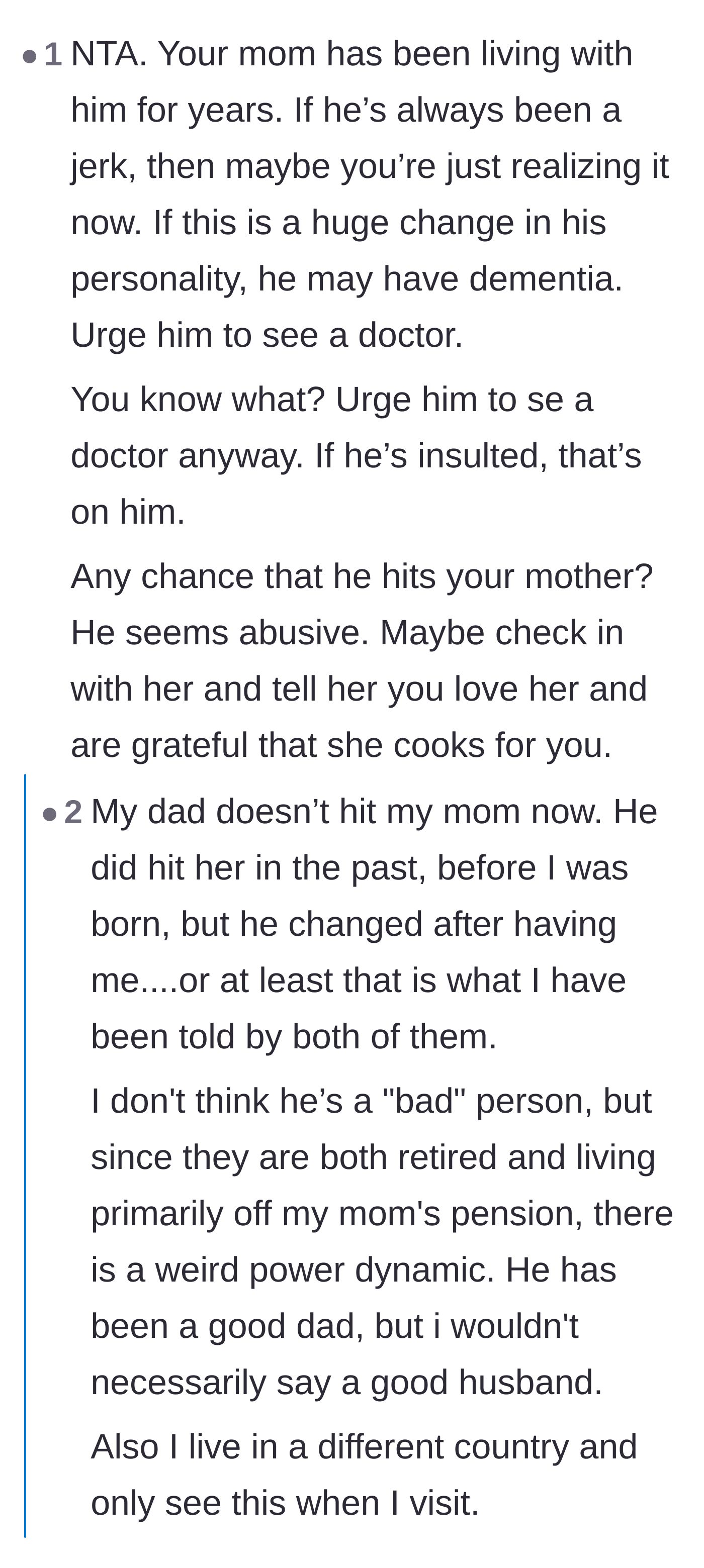 Comment thread 2 - Uncovering the father's dark history of past physical abuse and financial control.