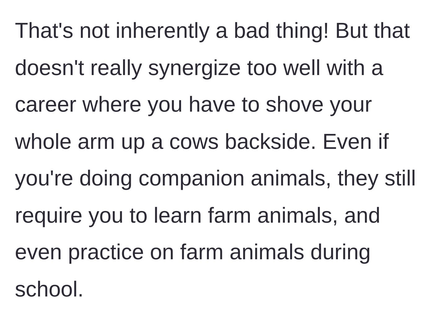 Story part 3 - The messy reality of veterinary school involving farm animals and cow anatomy.
