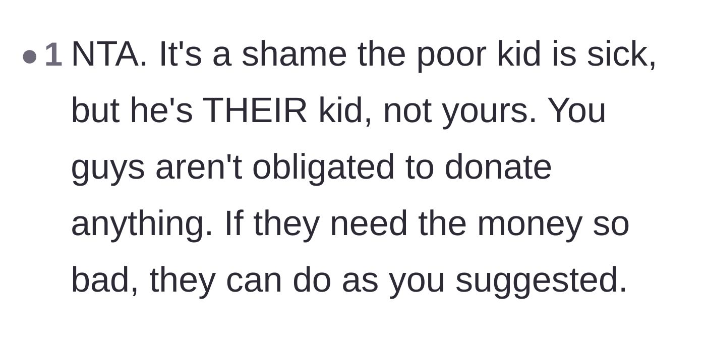 Comment thread 5 - Reaffirming that the parents are ultimately responsible for financing their own child's care.