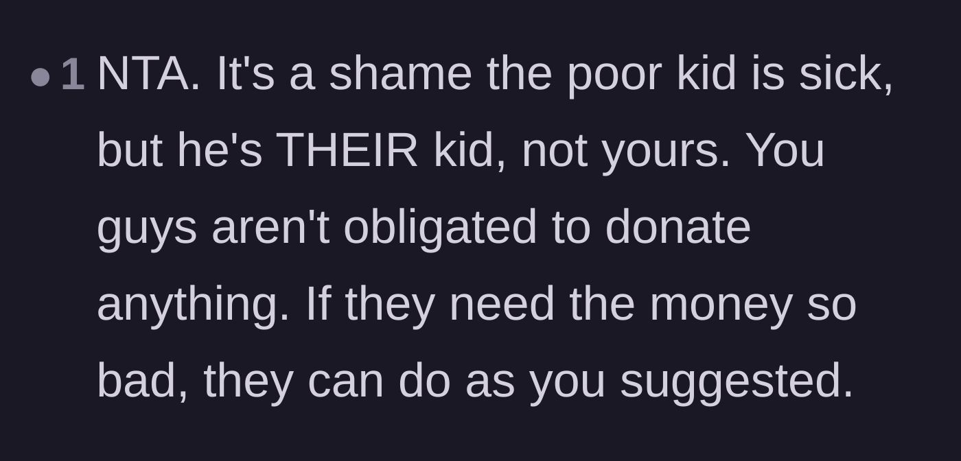 Comment thread 5 - Reaffirming that the parents are ultimately responsible for financing their own child's care.