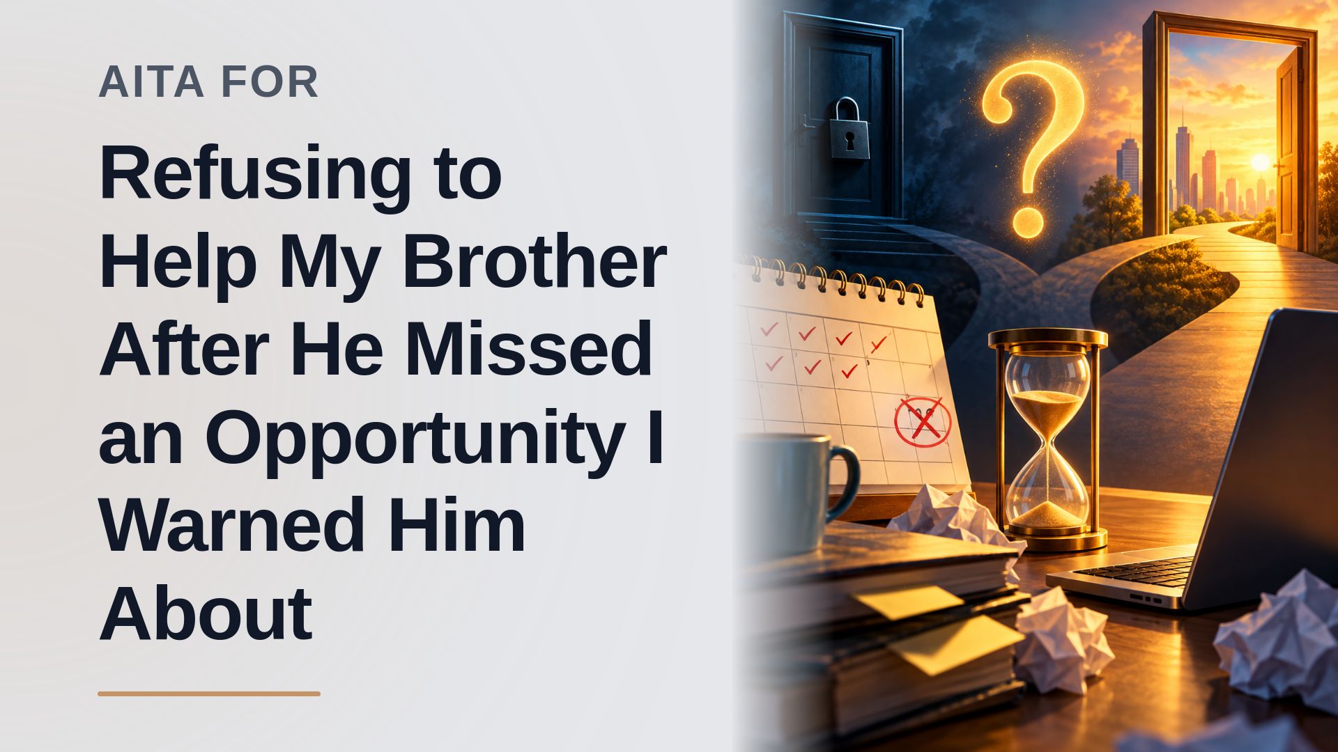The Voice of Reason Sister Who Refused to Bail Out Her Shirker Brother's Self-Sabotage