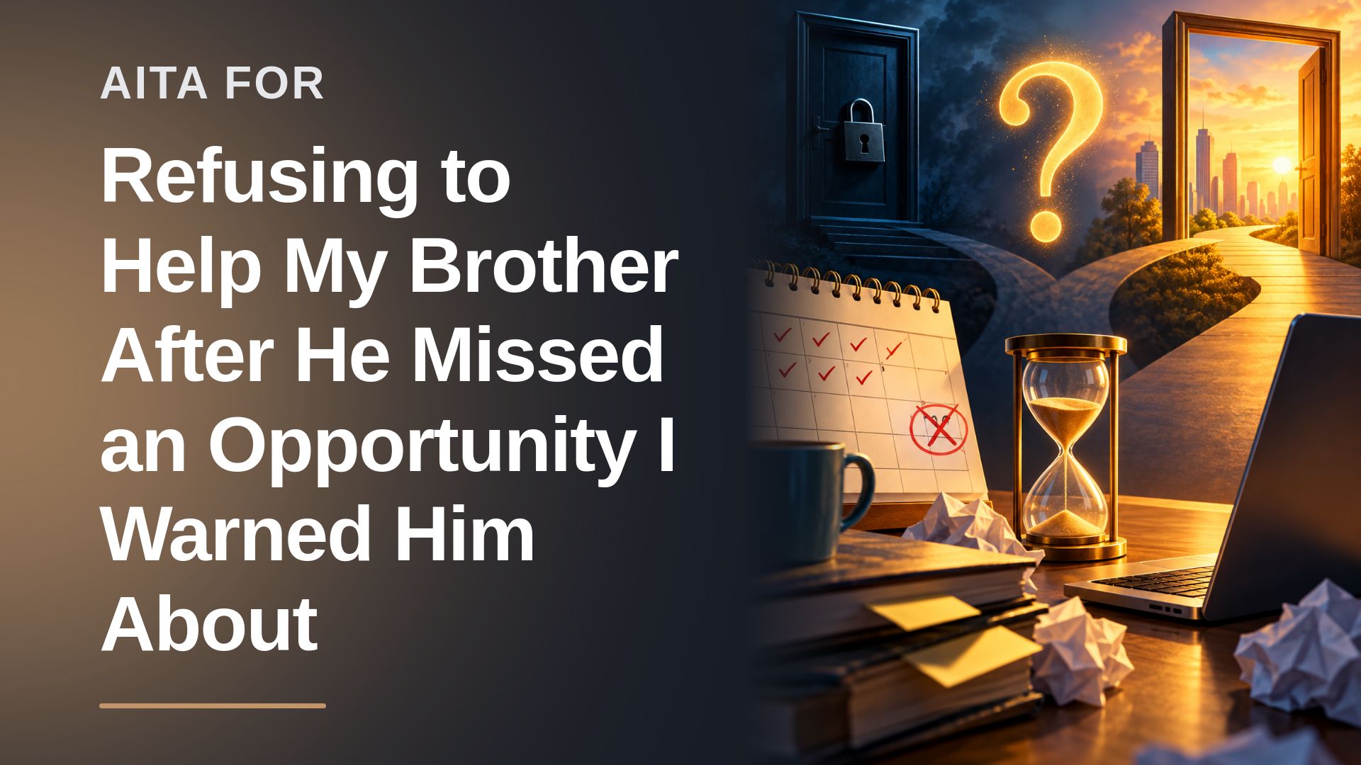 The Voice of Reason Sister Who Refused to Bail Out Her Shirker Brother's Self-Sabotage