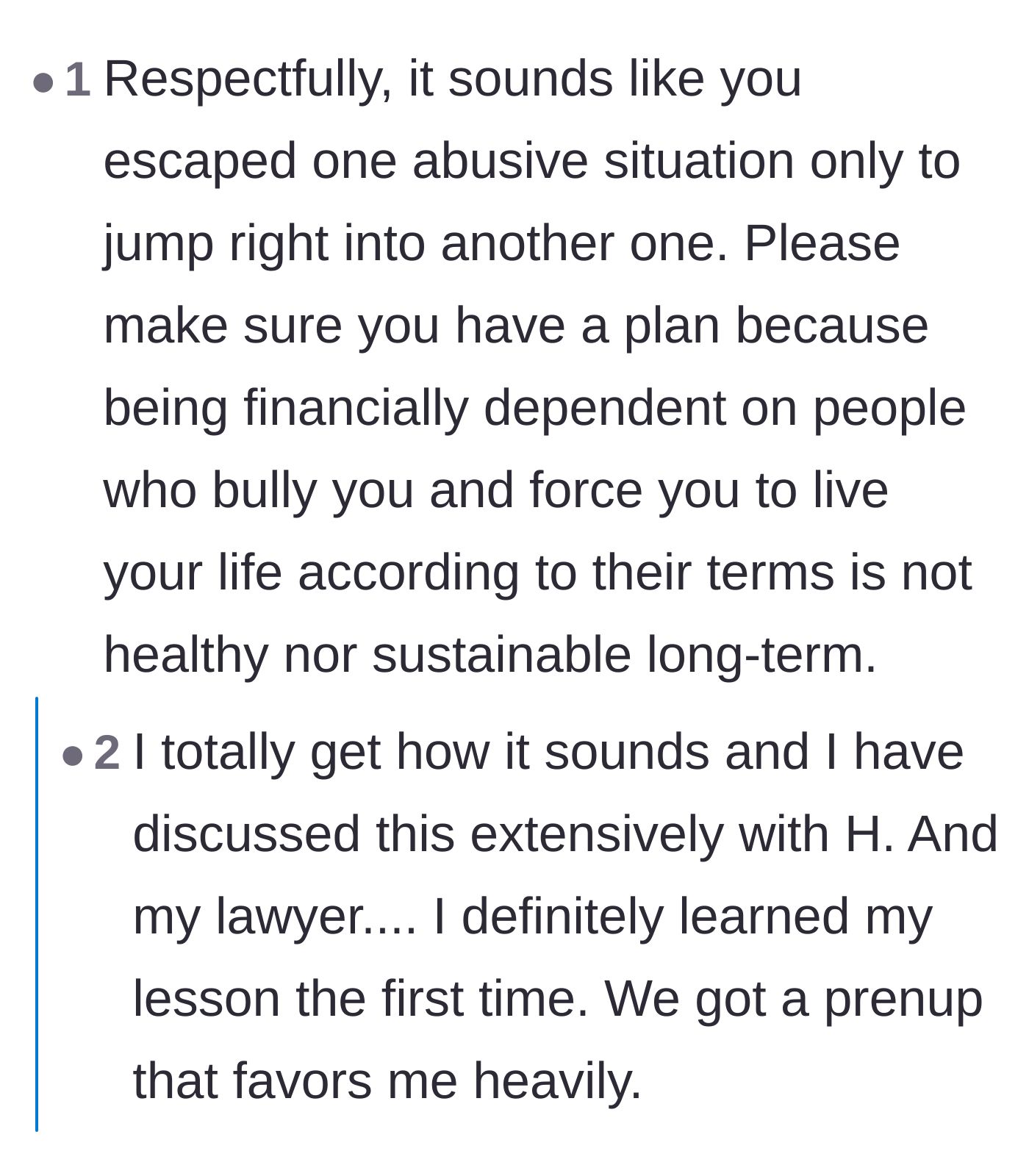 Comment thread 1 - A long debate defending the mother-in-law's financial support and calling the bride entitled for wanting expensive aesthetics.