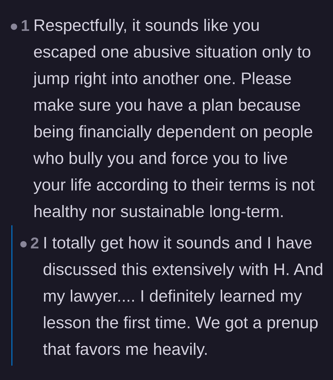 Comment thread 1 - A long debate defending the mother-in-law's financial support and calling the bride entitled for wanting expensive aesthetics.