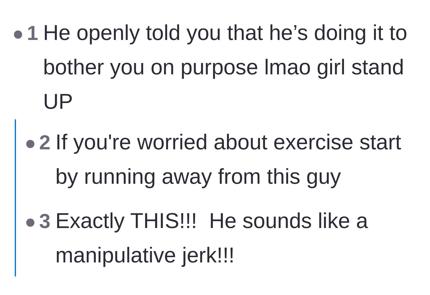 Comment thread 2 - Commenters urging the wife to recognize the blatant manipulation and stand up for herself.